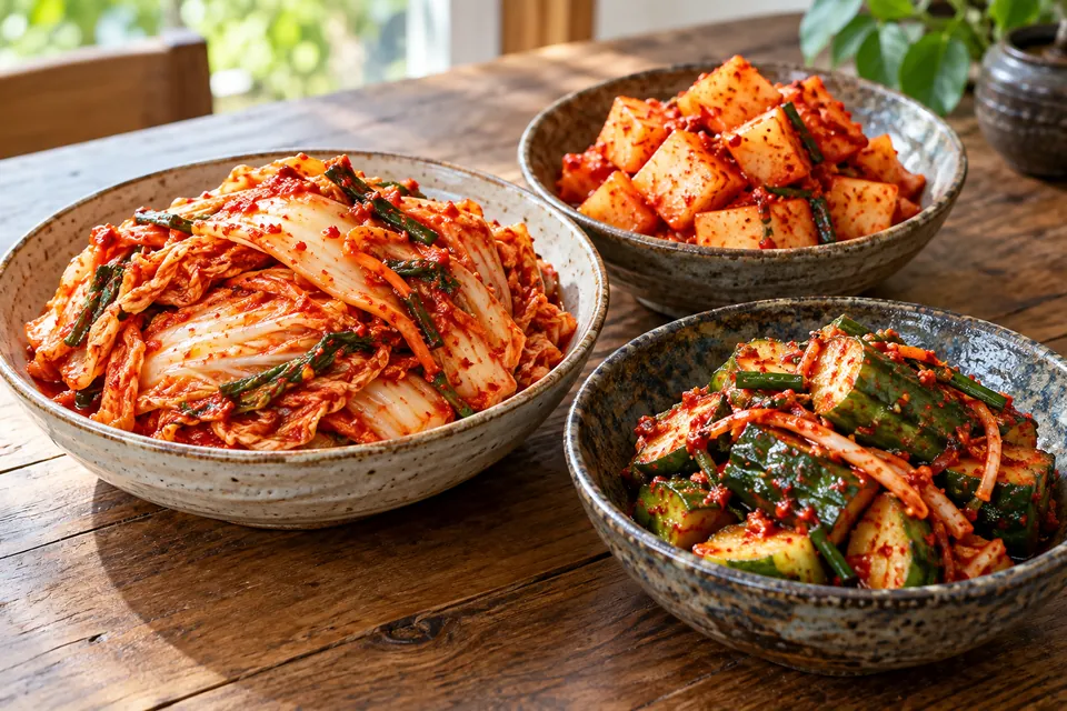 Tteokbokki, hotteok and vegetable pancakes
